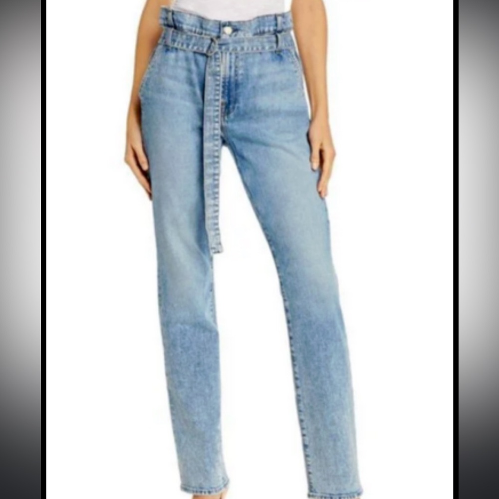 7 For All Mankind Paper Bag Belted Jeans Size 31